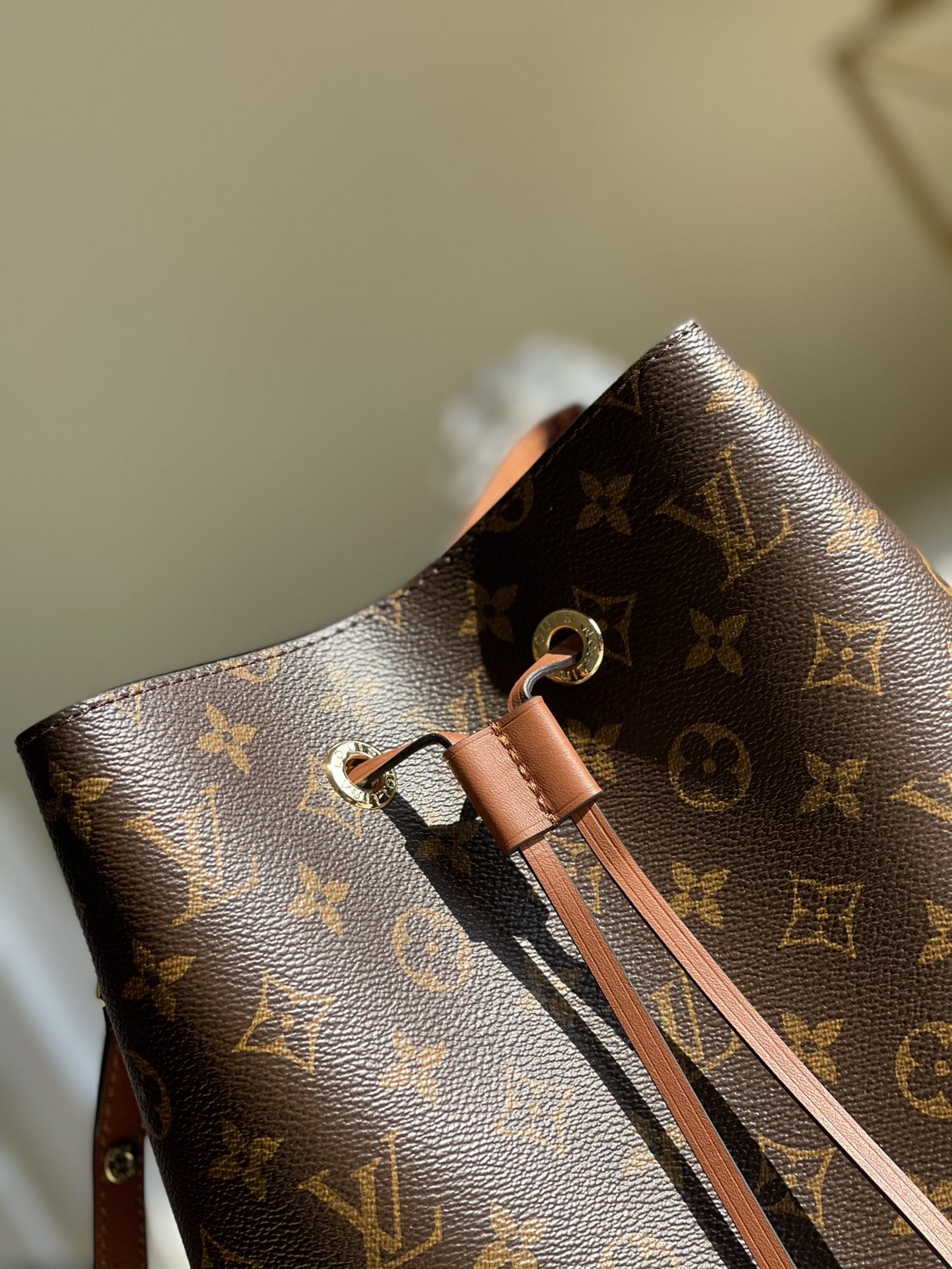 Louis Vuitton NéoNoé MM Bucket Bag in Monogram Canvas - Caramel