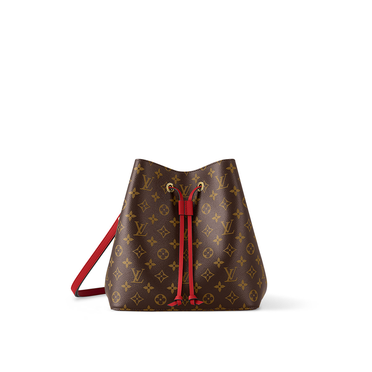 Louis Vuitton NéoNoé MM Bucket Bag in Monogram Canvas - Red