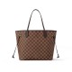 Louis Vuitton Neverfull MM Tote Bag in Damier Ebene Canvas - Cerise Red