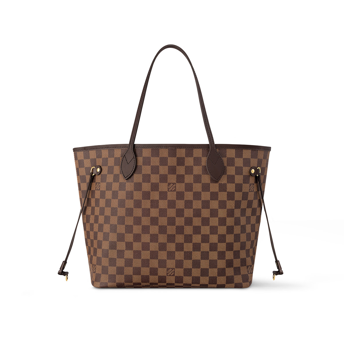 Louis Vuitton Neverfull MM Tote Bag in Damier Ebene Canvas - Cerise Red