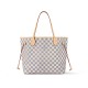 Louis Vuitton Neverfull MM Tote Bag in Damier Azur Canvas - Beige