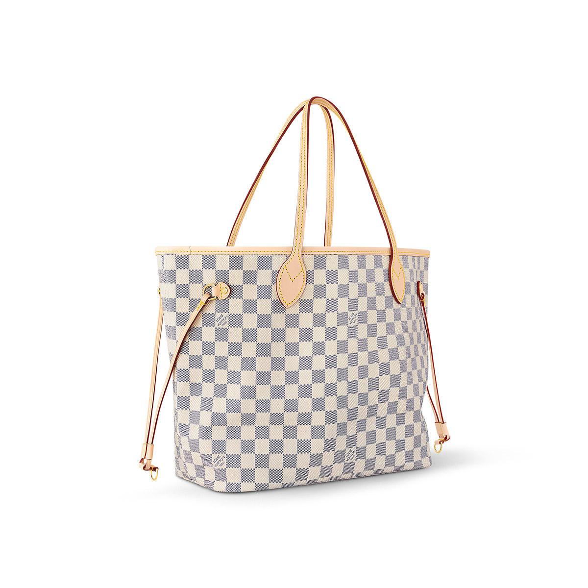 Louis Vuitton Neverfull MM Tote Bag in Damier Azur Canvas - Beige