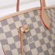 Louis Vuitton Neverfull MM Tote Bag in Damier Azur Canvas - Beige