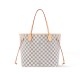 Louis Vuitton Neverfull MM Tote Bag in Damier Azur Canvas - Pink