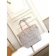 Louis Vuitton Neverfull MM Tote Bag in Damier Azur Canvas - Pink