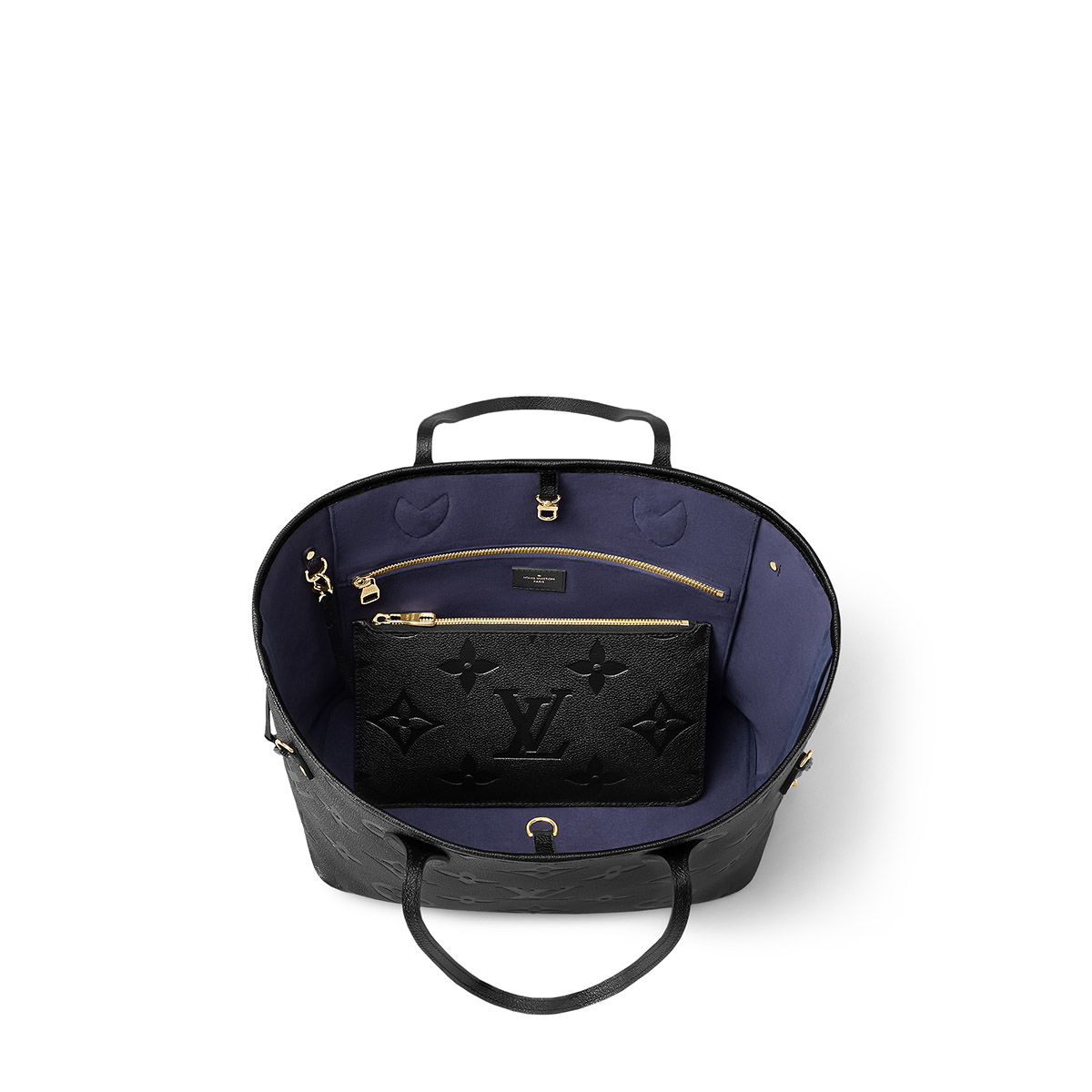 Louis Vuitton Neverfull MM Tote Bag in Monogram Empreinte Leather - Black