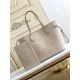 Louis Vuitton Neverfull MM Tote Bag in Monogram Empreinte Leather - Beige