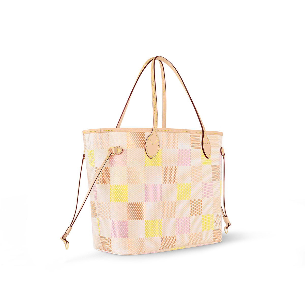 Louis Vuitton Neverfull MM Tote Bag in Damier Giant Canvas - Peach