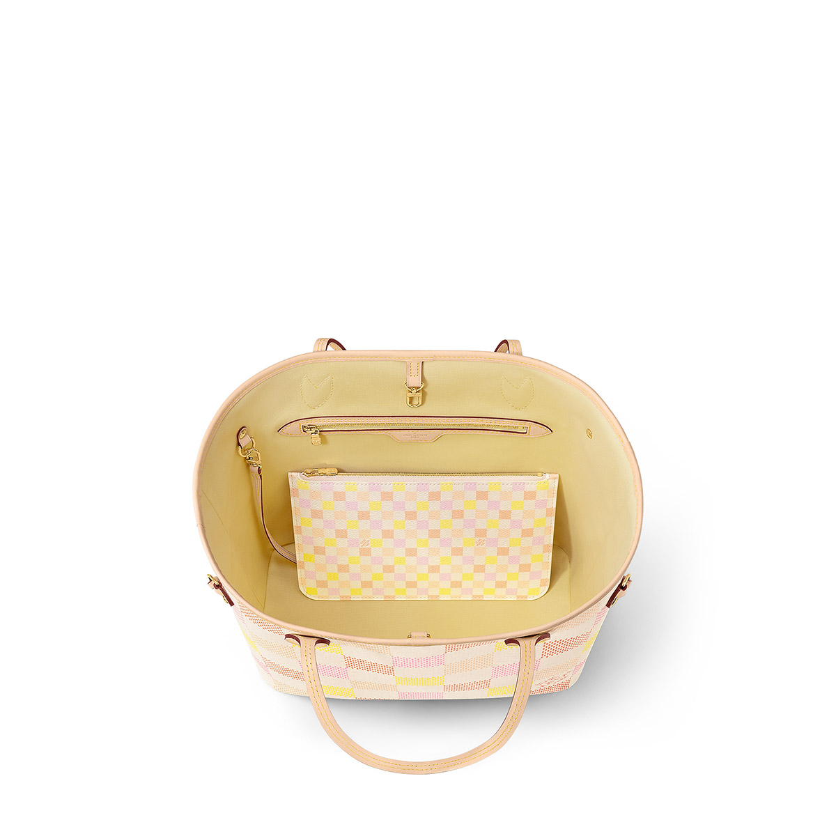 Louis Vuitton Neverfull MM Tote Bag in Damier Giant Canvas - Peach