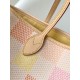 Louis Vuitton Neverfull MM Tote Bag in Damier Giant Canvas - Peach