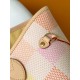 Louis Vuitton Neverfull MM Tote Bag in Damier Giant Canvas - Peach