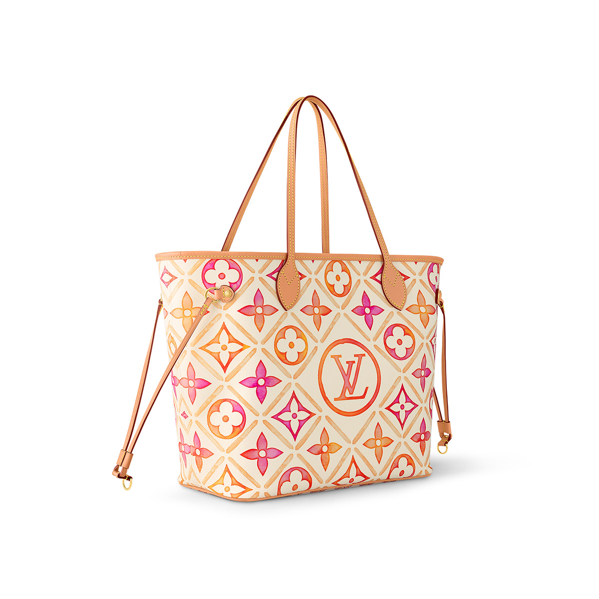 Louis Vuitton Neverfull MM Tote Bag in Monogram Canvas - Coral