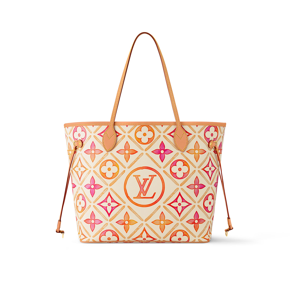 Louis Vuitton Neverfull MM Tote Bag in Monogram Canvas - Coral