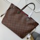 Louis Vuitton Neverfull GM Tote Bag in Damier Ebene Canvas - Cerise Red