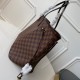 Louis Vuitton Neverfull GM Tote Bag in Damier Ebene Canvas - Cerise Red