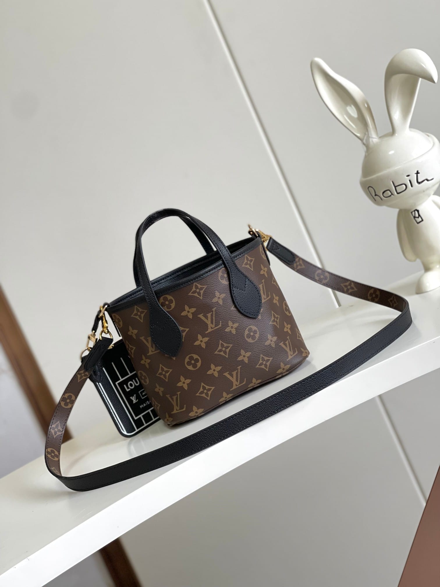 Louis Vuitton Neverfull Bandoulière Inside Out BB Handbag - Black/Monogram