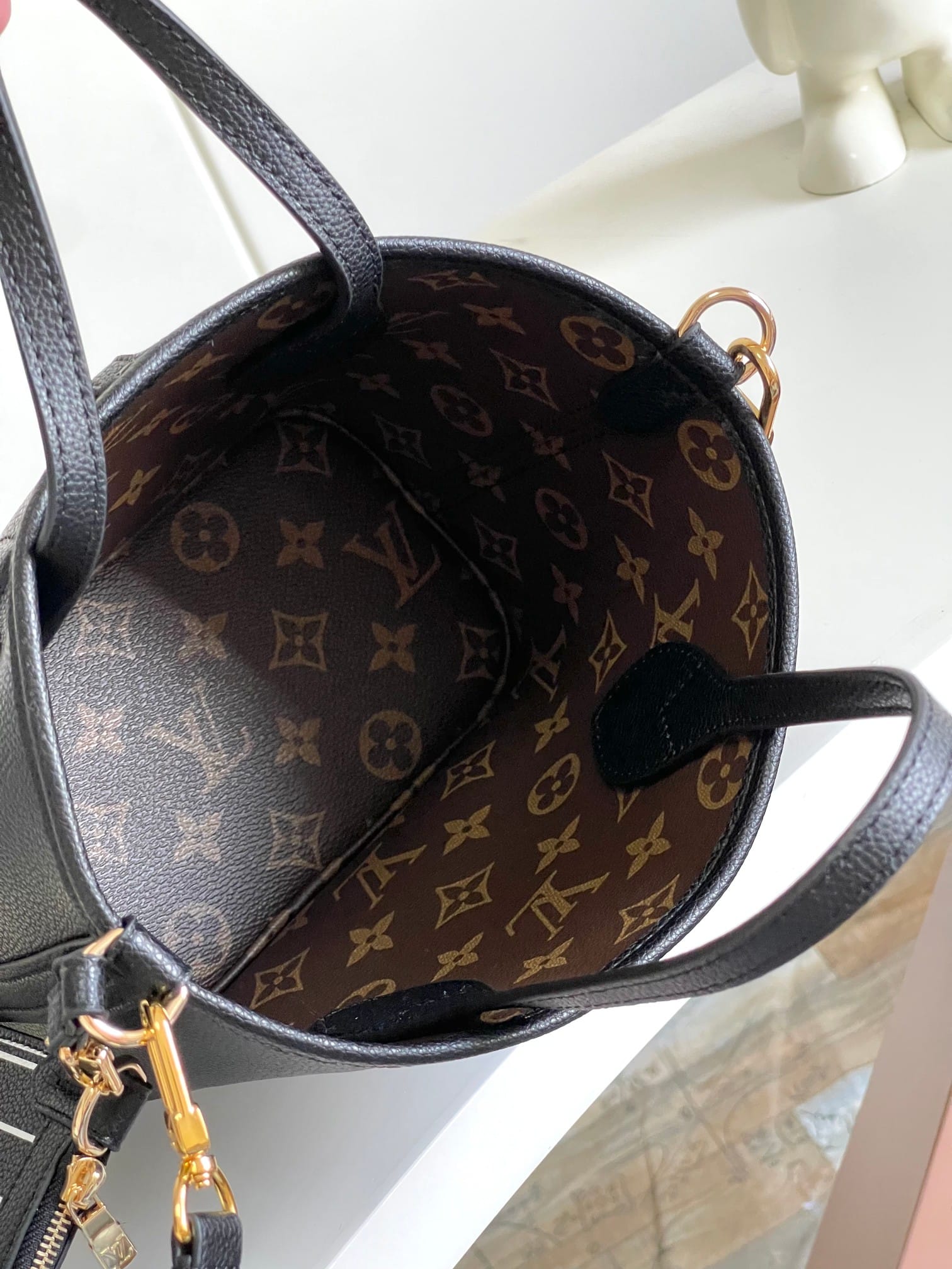 Louis Vuitton Neverfull Bandoulière Inside Out BB Handbag - Black/Monogram