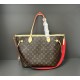 Louis Vuitton Neverfull Bandoulière Inside Out MM Tote Bag - Monogram/Rouge Sari