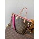 Louis Vuitton Neverfull Bandoulière Inside Out MM Tote Bag - Monogram/Rose Pondichery