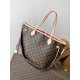 Louis Vuitton Neverfull Bandoulière Inside Out MM Tote Bag - Monogram/Rose Pondichery