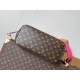 Louis Vuitton Neverfull Bandoulière Inside Out MM Tote Bag - Monogram/Rose Pondichery