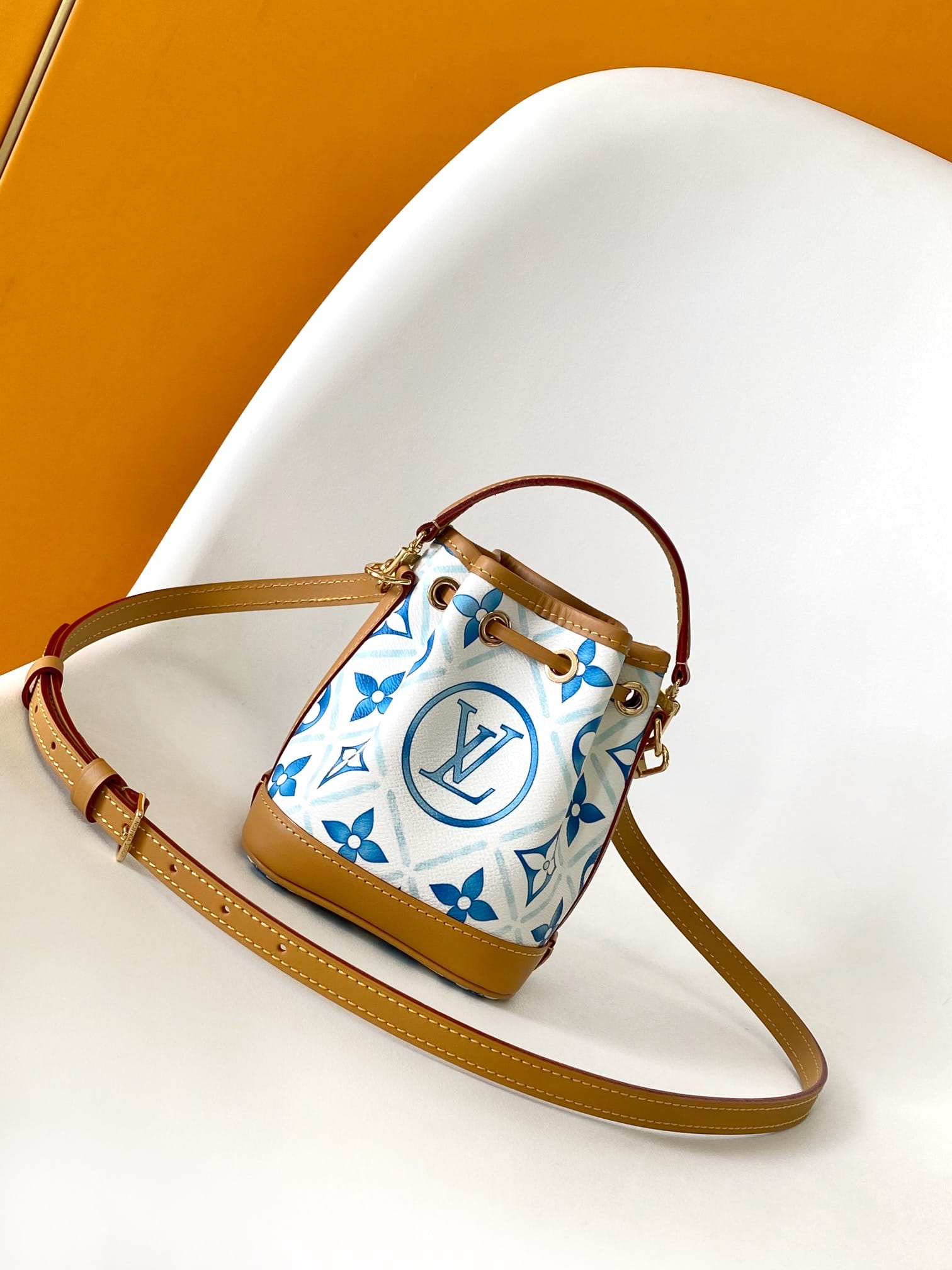 Louis Vuitton Nano Noé Handle Bag in Monogram Tiles Canvas