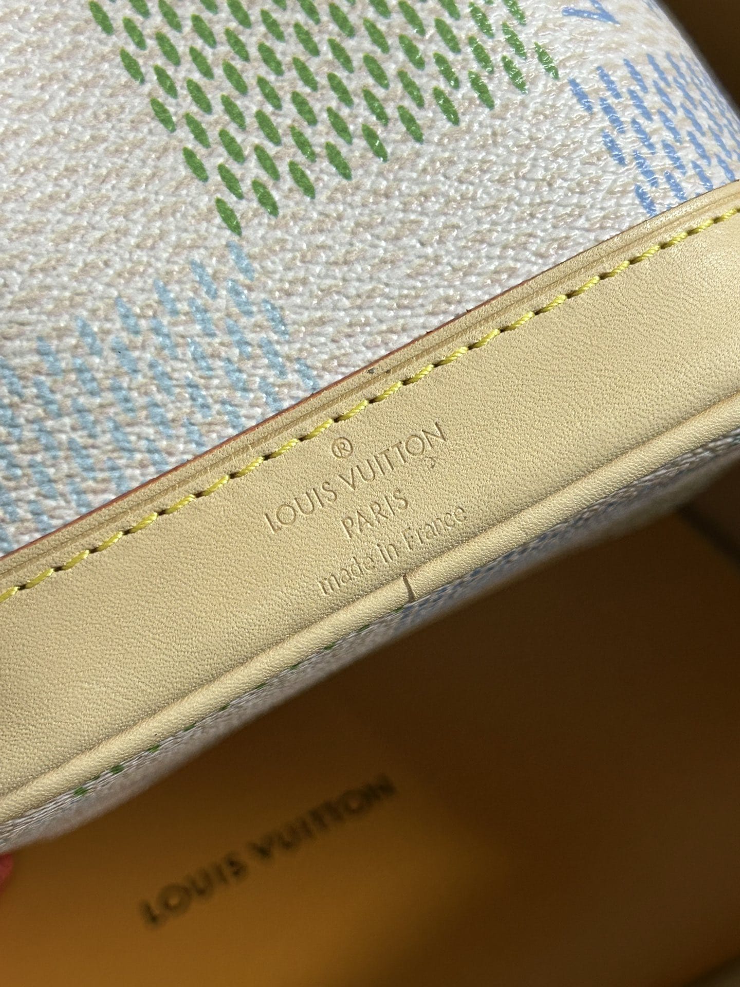 Louis Vuitton Nano Noé Handle Bag in Damier Canvas - Pistachio Green