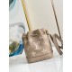 Louis Vuitton Nano Noé Handle Bag in Bicolor Monogram Empreinte Leather - Gray/Cream