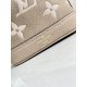 Louis Vuitton Nano Noé Handle Bag in Bicolor Monogram Empreinte Leather - Gray/Cream