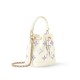 Louis Vuitton Nano Noé Handle Bag in Bicolor Monogram Empreinte Leather - White/Mauve