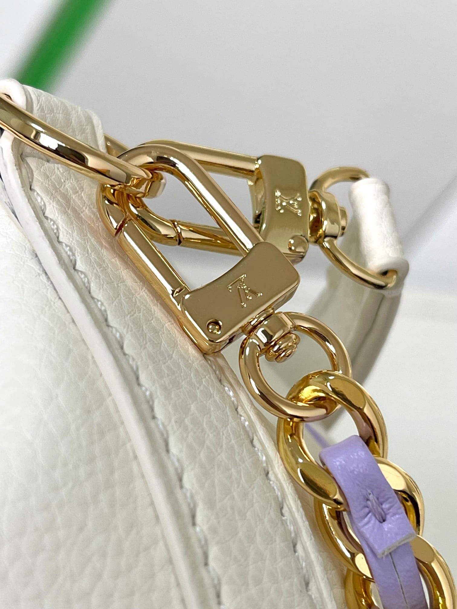 Louis Vuitton Nano Noé Handle Bag in Bicolor Monogram Empreinte Leather - White/Mauve