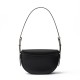 Prada Arqué Leather Shoulder Bag with Flap - Black