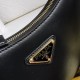 Prada Arqué Leather Mini Shoulder Bag - Black