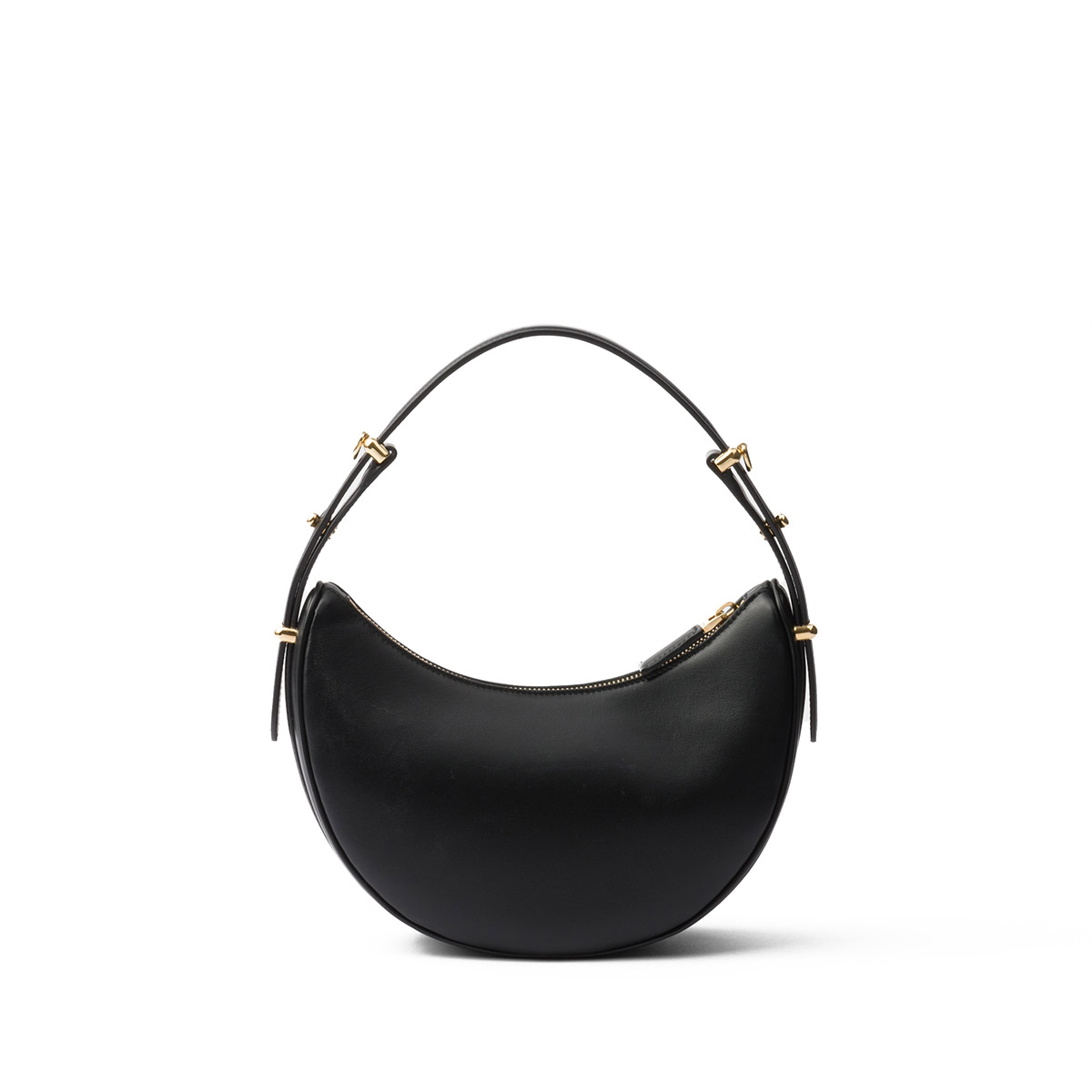 Prada Arqué Small Leather Shoulder Bag - Black