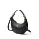 Prada Arqué Small Leather Shoulder Bag - Black