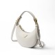 Prada Arqué Small Leather Shoulder Bag - White