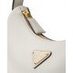 Prada Arqué Small Leather Shoulder Bag - White