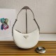 Prada Arqué Small Leather Shoulder Bag - White