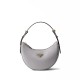 Prada Arqué Small Leather Shoulder Bag - Granite Gray