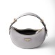 Prada Arqué Small Leather Shoulder Bag - Granite Gray