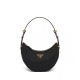 Prada Arqué Small Re-Nylon and Brushed Leather Shoulder Bag - Black