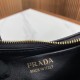 Prada Arqué Small Re-Nylon and Brushed Leather Shoulder Bag - Black