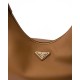 Prada Arqué Large Leather Shoulder Bag - Caramel