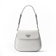 Prada Cleo Medium Leather Shoulder Bag with Flap - White