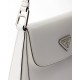 Prada Cleo Medium Leather Shoulder Bag with Flap - White