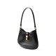 Prada Cleo Leather Shoulder Bag with Clasp Closure - Black