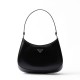 Prada Cleo Leather Shoulder Bag - Black