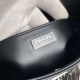 Prada Cleo Leather Shoulder Bag - Black