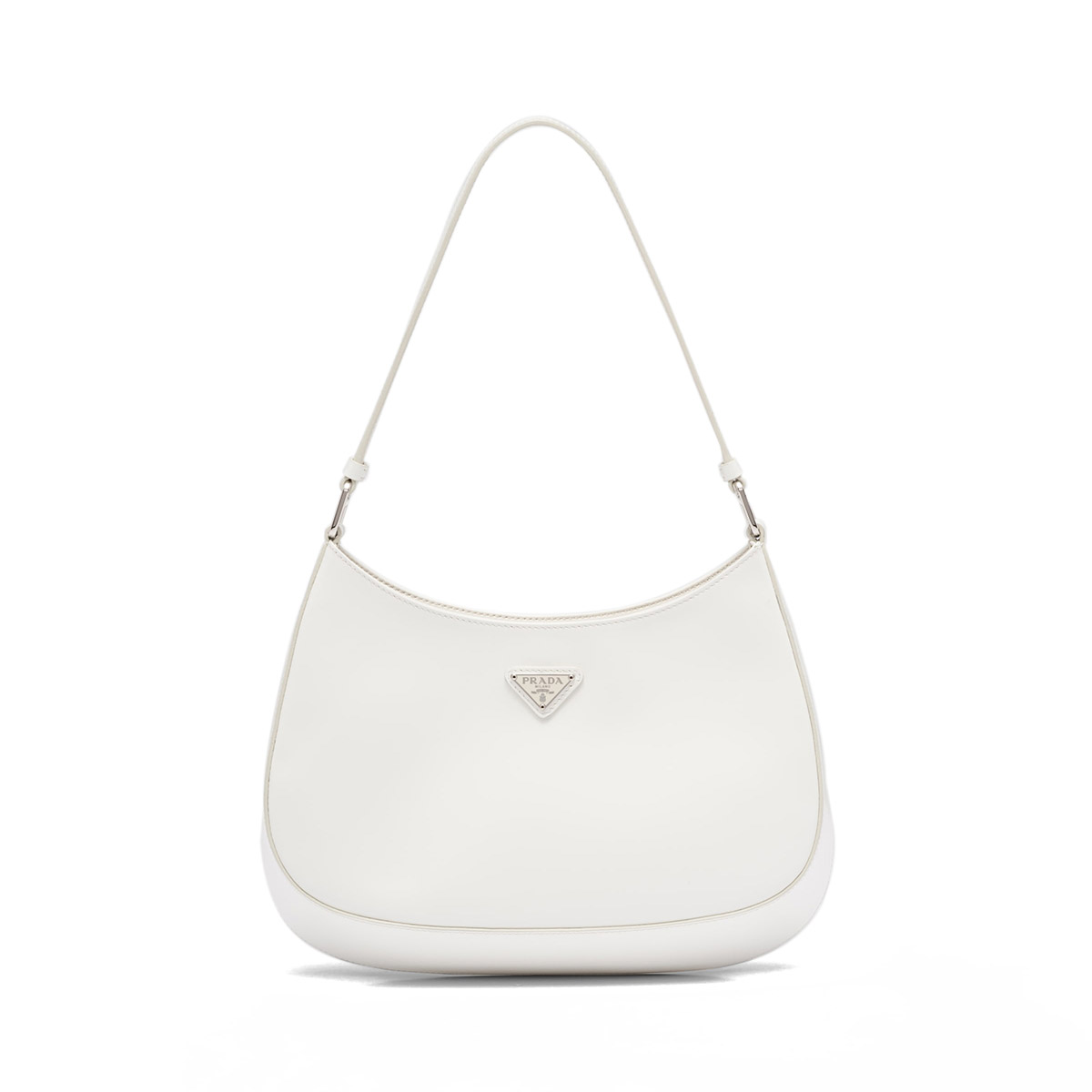 Prada Cleo Leather Shoulder Bag - White