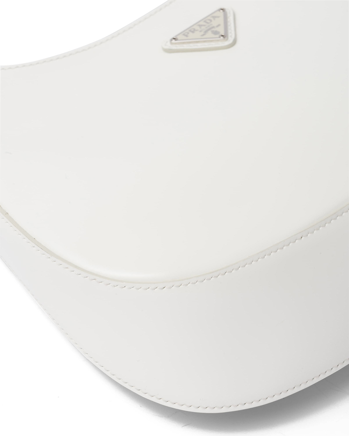 Prada Cleo Leather Shoulder Bag - White